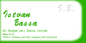 istvan bassa business card